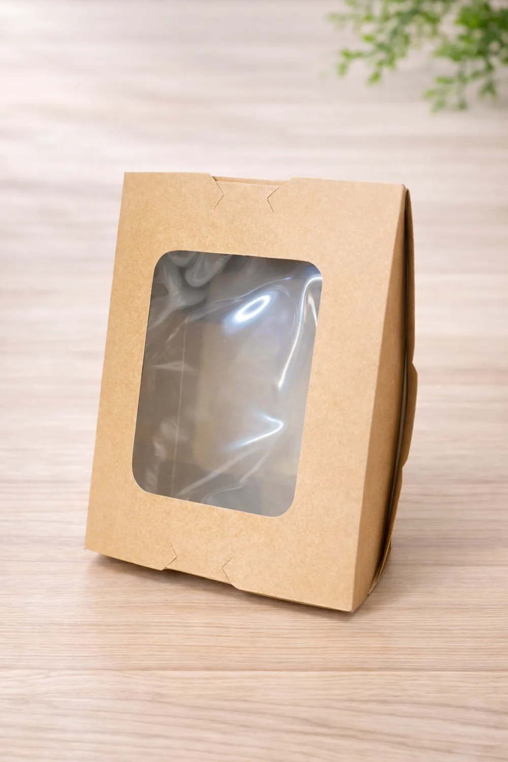 Caja kraft con ventana – pack 10 unidades (750 ml)