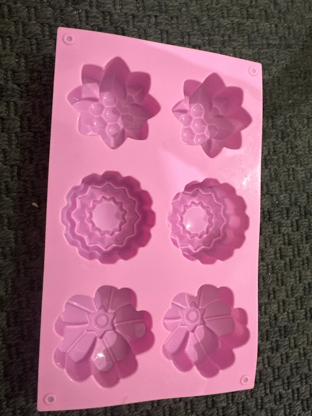 Molde de silicona floral, 6 cavidades